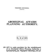 Aboriginal Affairs Planning Authority Act 1972 (WA)